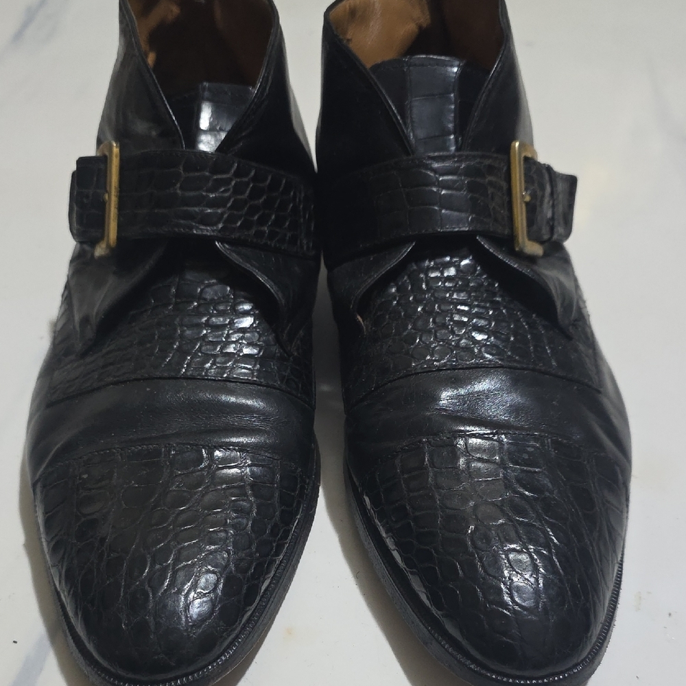 Men's Monticello Black Alligator Shoes Size 13